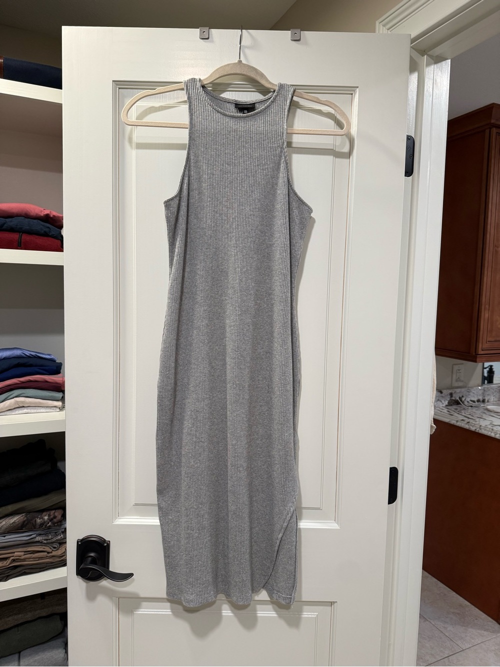 Sleeveless Ribbed Midi Dress